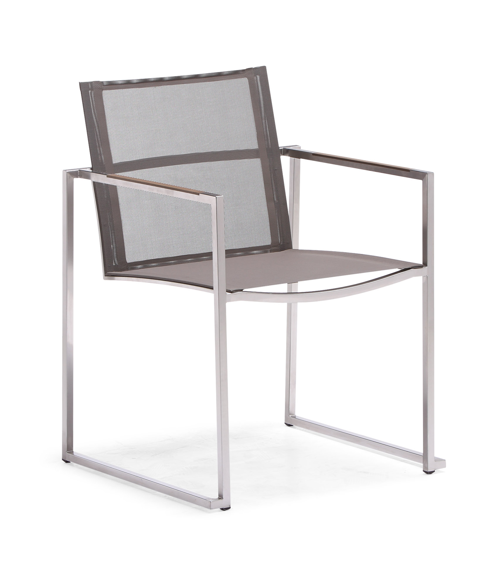 Modern stainless steel outdoor dining chair (Y040BF)
