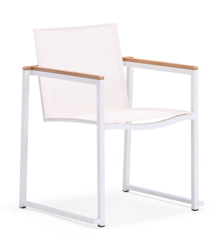 Anti- UV powder coated aluminium outdoor dining chair(Y040ABF)