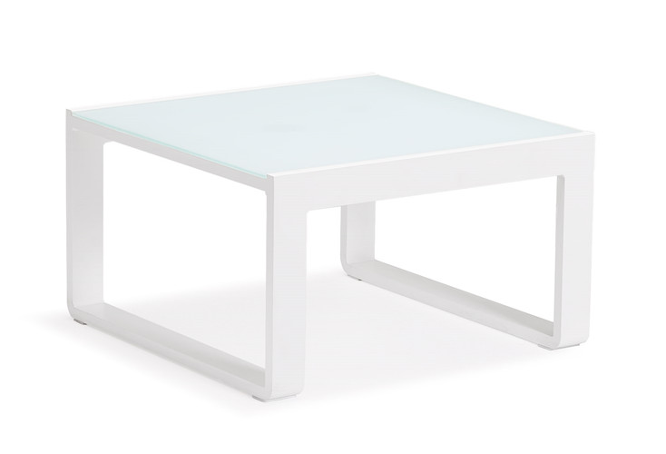 Powder coated aluminium white end table(T079AGJ)