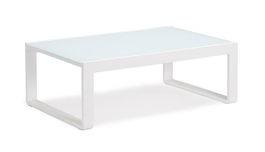 Powder coated aluminium white coffee table(T079AGJ)