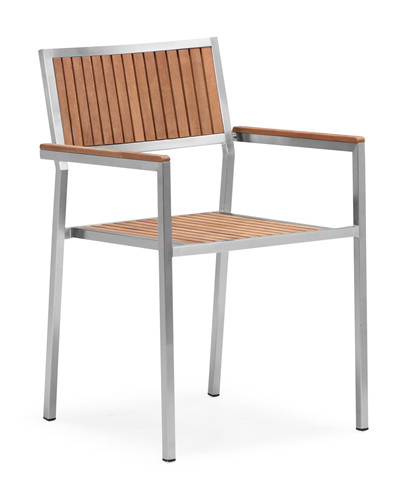 Teak stainless steel outdoor dining furniture garden chairs (Y001MF)