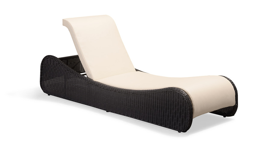 Pool side adjustable rattan chaise lounge (C033MPT)