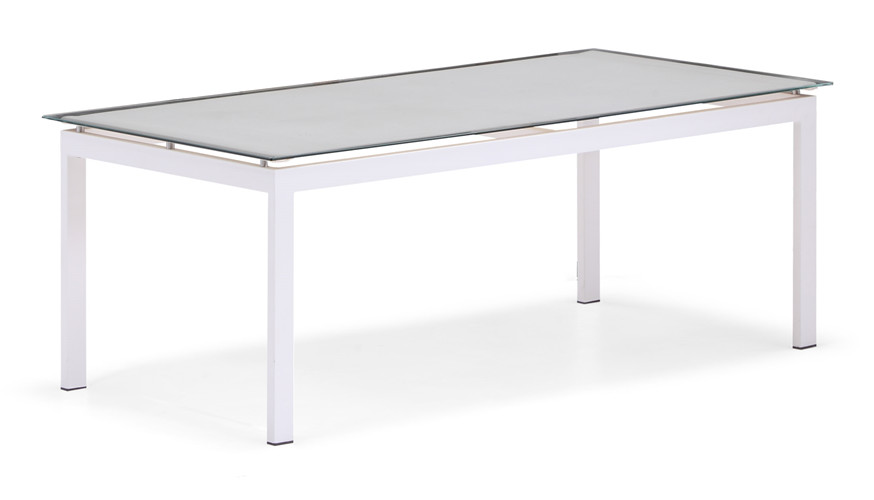 Outdoor white aluminium coffee table(T063ABJ)