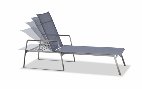 New collection outdoor sunbed with armrest(C303BF)