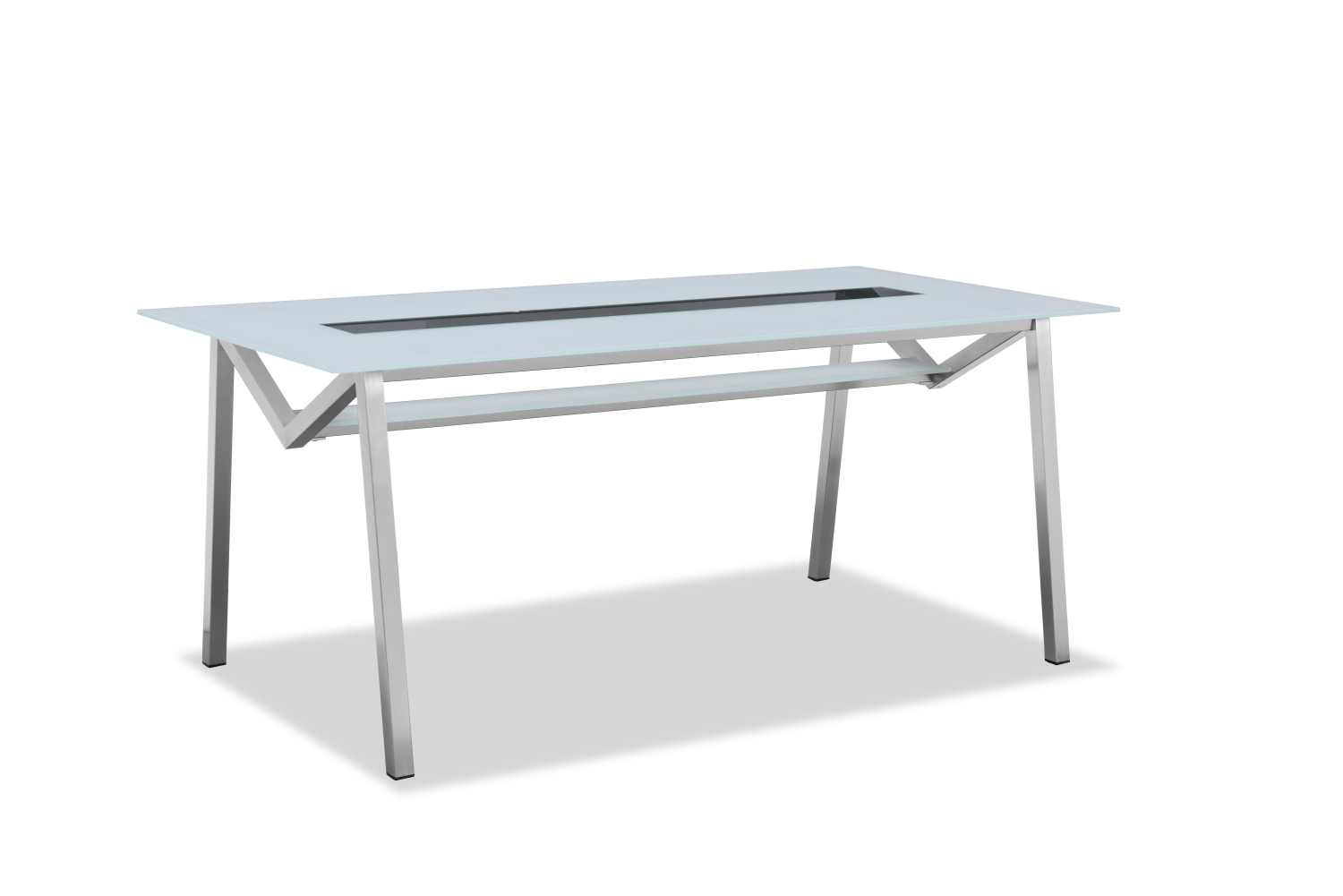 Outdoor glass dining table (T302G)