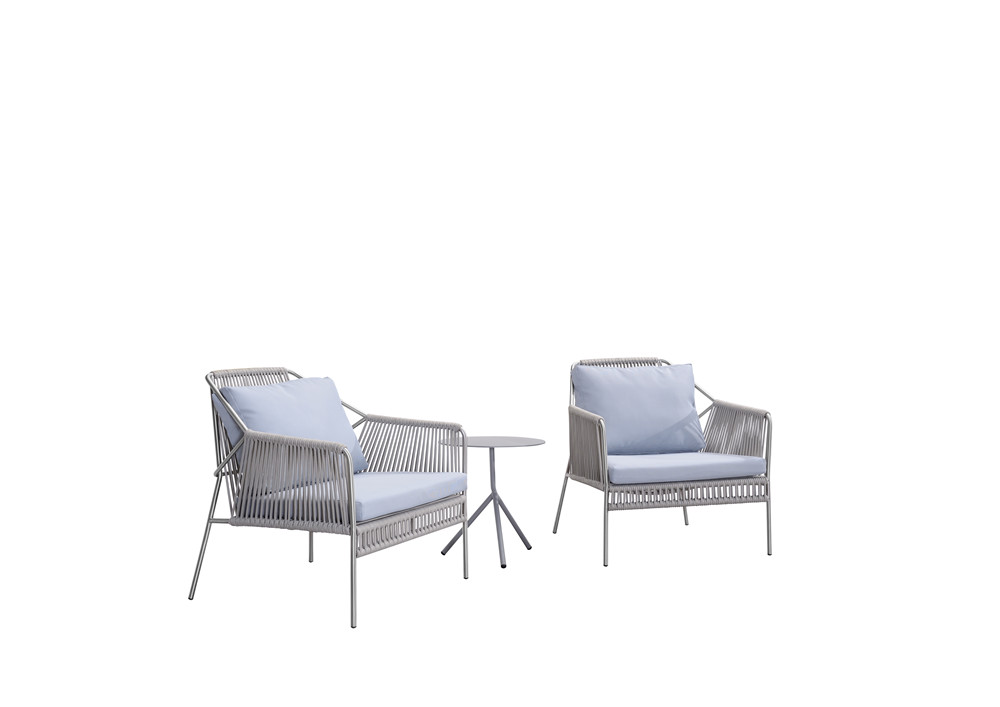 Stainless steel club chair with rope (S309SF)