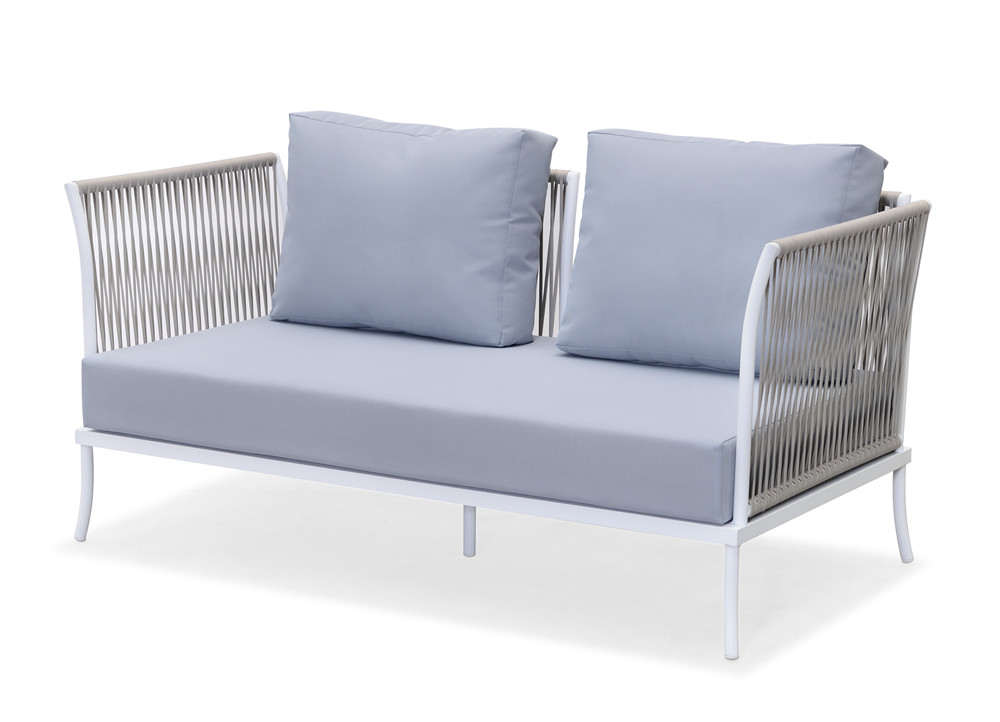 Powder coated aluminium outdoor sofa loveseat (S306SF2)