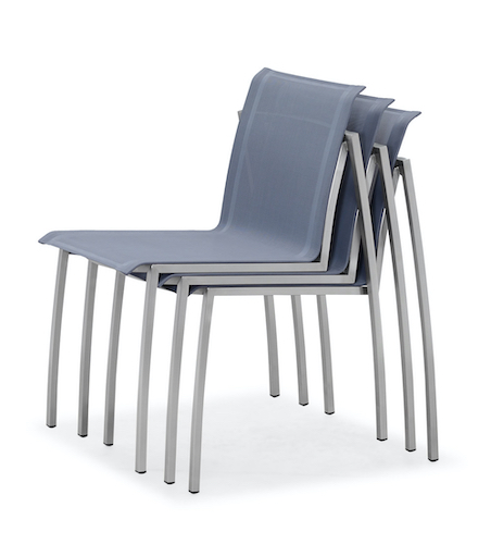 Outdoor textilene dining chair armless (Y302B)